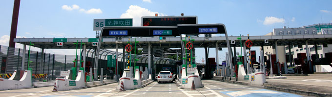 高速道路のインターチェンジ ETCイメージ画像